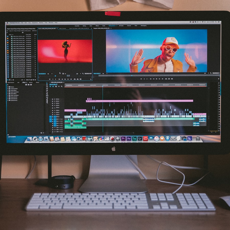 Footage open in an editing application on a desktop display.
